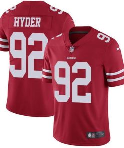 Nike San Francisco 49ers #92 Kerry Hyder Red Team Color Stitched NFL Vapor Untouchable Limited Jersey