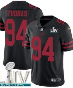 Nike San Francisco 49ers #94 Solomon Thomas Black Super Bowl LIV 2020 Alternate Stitched NFL Vapor Untouchable Limited Jersey
