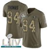 Nike San Francisco 49ers #94 Solomon Thomas Olive/Camo Super Bowl LIV 2020 Stitched NFL Limited 2017 Salute To Service Jersey