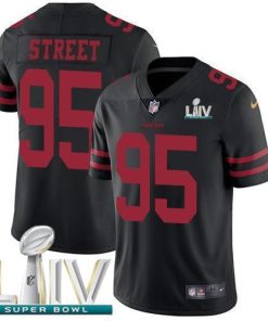 Nike San Francisco 49ers #95 Kentavius Street Black Super Bowl LIV 2020 Alternate Stitched NFL Vapor Untouchable Limited Jersey