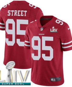 Nike San Francisco 49ers #95 Kentavius Street Red Super Bowl LIV 2020 Team Color Stitched NFL Vapor Untouchable Limited Jersey