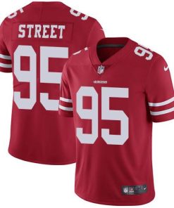 Nike San Francisco 49ers #95 Kentavius Street Red Team Color Stitched NFL Vapor Untouchable Limited Jersey