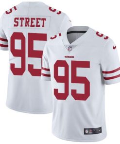 Nike San Francisco 49ers #95 Kentavius Street White Stitched NFL Vapor Untouchable Limited Jersey