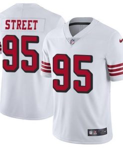 Nike San Francisco 49ers #95 Kentavius Street White Rush Stitched NFL Vapor Untouchable Limited Jersey