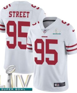 Nike San Francisco 49ers #95 Kentavius Street White Super Bowl LIV 2020 Stitched NFL Vapor Untouchable Limited Jersey