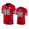 Nike San Francisco 49ers #98 Arden Key Red Rush 75th Anniversary Stitched NFL Vapor Untouchable Limited Jersey