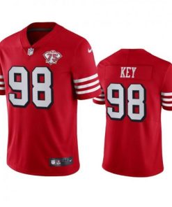Nike San Francisco 49ers #98 Arden Key Red Rush 75th Anniversary Stitched NFL Vapor Untouchable Limited Jersey