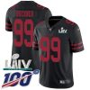 Nike San Francisco 49ers #99 DeForest Buckner Black Super Bowl LIV 2020 Alternate Stitched NFL 100th Season Vapor Limited Jersey