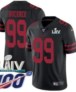 Nike San Francisco 49ers #99 DeForest Buckner Black Super Bowl LIV 2020 Alternate Stitched NFL 100th Season Vapor Limited Jersey