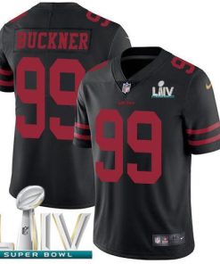 Nike San Francisco 49ers #99 DeForest Buckner Black Super Bowl LIV 2020 Alternate Stitched NFL Vapor Untouchable Limited Jersey