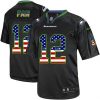 Nike Seahawks #12 Fan Black Stitched NFL Elite USA Flag Fashion Jersey