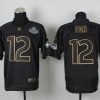 Nike Seahawks #12 Fan Black Gold No. Fashion Stitched NFL Elite Jersey