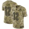 Nike Seahawks #12 Fan Camo Stitched NFL Limited 2018 Salute To Service Jersey