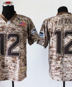 Nike Seahawks #12 Fan Camo Stitched NFL New Elite USMC Jersey