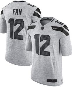 Nike Seahawks #12 Fan Gray Stitched NFL Limited Gridiron Gray II Jersey