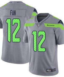 Nike Seahawks #12 Fan Gray Stitched NFL Limited Inverted Legend Jersey