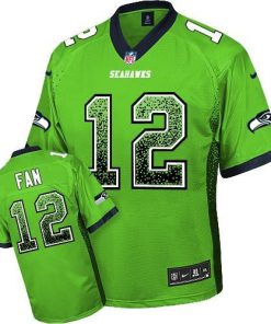 Nike Seahawks #12 Fan Green Stitched NFL Elite Drift Fashion Jersey