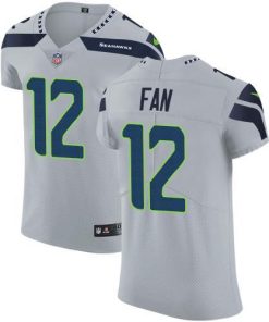 Nike Seahawks #12 Fan Grey Alternate Stitched NFL Vapor Untouchable Elite Jersey