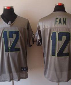 Nike Seahawks #12 Fan Grey Shadow Stitched NFL Elite Jersey