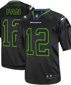 Nike Seahawks #12 Fan Lights Out Black Stitched NFL Elite Jersey