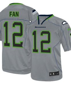 Nike Seahawks #12 Fan Lights Out Grey Stitched NFL Elite Jersey