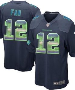 Nike Seahawks #12 Fan Steel Blue Team Color Stitched NFL Limited Strobe Jersey