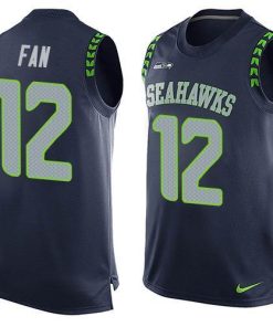 Nike Seahawks #12 Fan Steel Blue Team Color Stitched NFL Limited Tank Top Jersey