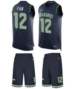 Nike Seahawks #12 Fan Steel Blue Team Color Stitched NFL Limited Tank Top Suit Jersey