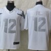 Nike Seahawks #12 Fan White Stitched NFL Limited Platinum Jersey