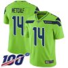 Nike Seahawks #14 D.K. Metcalf Green Stitched NFL Limited Rush 100th Season Jersey