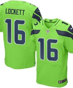 Nike Seahawks #16 Tyler Lockett Green Stitched NFL Elite Rush Jersey