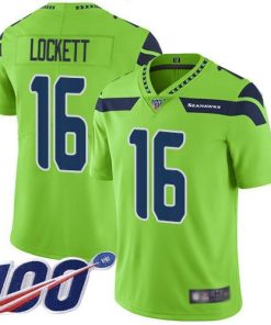 Nike Seahawks #16 Tyler Lockett Green Stitched NFL Limited Rush 100th Season Jersey