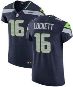 Nike Seahawks #16 Tyler Lockett Steel Blue Team Color Stitched NFL Vapor Untouchable Elite Jersey