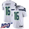 Nike Seahawks #16 Tyler Lockett White Stitched NFL 100th Season Vapor Limited Jersey