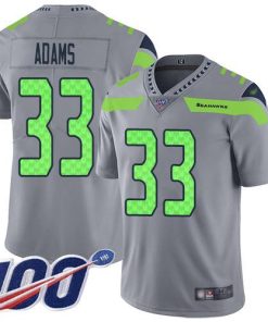 Nike Seahawks #33 Jamal Adams Gray Stitched NFL Limited Inverted Legend 100th Season Jersey