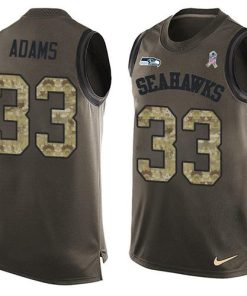 Nike Seahawks #33 Jamal Adams Green Stitched NFL Limited Salute To Service Tank Top Jersey