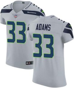 Nike Seahawks #33 Jamal Adams Grey Alternate Stitched NFL New Elite Jersey