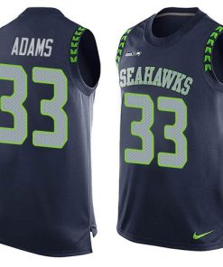 Nike Seahawks #33 Jamal Adams Steel Blue Team Color Stitched NFL Limited Tank Top Jersey