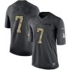 Nike Seahawks #7 Geno Smith Black Stitched NFL Limited 2016 Salute To Service Jersey