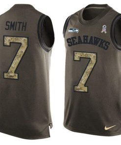 Nike Seahawks #7 Geno Smith Green Stitched NFL Limited Salute To Service Tank Top Jersey