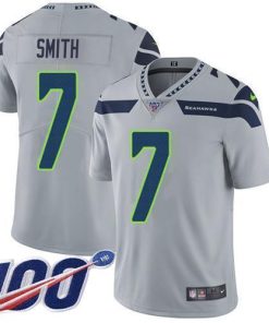 Nike Seahawks #7 Geno Smith Grey Alternate Stitched NFL 100th Season Vapor Untouchable Limited Jersey