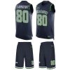 Nike Seahawks #80 Steve Largent Steel Blue Team Color Stitched NFL Limited Tank Top Suit Jersey