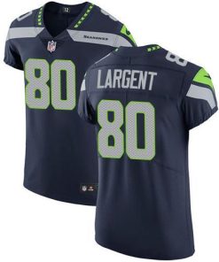 Nike Seahawks #80 Steve Largent Steel Blue Team Color Stitched NFL Vapor Untouchable Elite Jersey