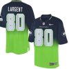 Nike Seahawks #80 Steve Largent Steel Blue/Green Stitched NFL Elite Fadeaway Fashion Jersey