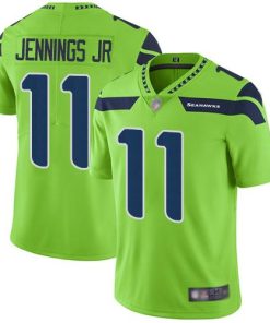 Nike Seattle Seahawks #11 Gary Jennings Jr. Green Stitched NFL Limited Rush Jersey