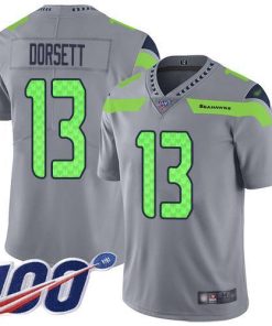Nike Seattle Seahawks #13 Phillip Dorsett Gray Stitched NFL Limited Inverted Legend 100th Season Jersey