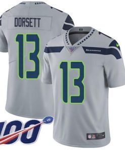 Nike Seattle Seahawks #13 Phillip Dorsett Grey Alternate Stitched NFL 100th Season Vapor Untouchable Limited Jersey