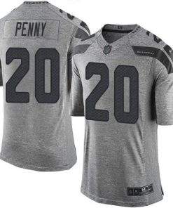 Nike Seattle Seahawks #20 Rashaad Penny Gray Stitched NFL Limited Gridiron Gray Jersey