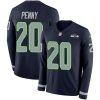 Nike Seattle Seahawks #20 Rashaad Penny Steel Blue Team Color Stitched NFL Limited Therma Long Sleeve Jersey