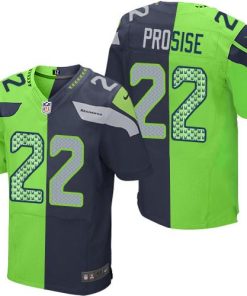 Nike Seattle Seahawks #22 C. J. Prosise Steel Blue/Green Stitched NFL Elite Split Jersey